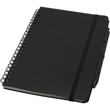 Logotrade promotional product image of: Thalaasa A5 ocean-bound hard cover notebook with ballpoint pen (black ink)