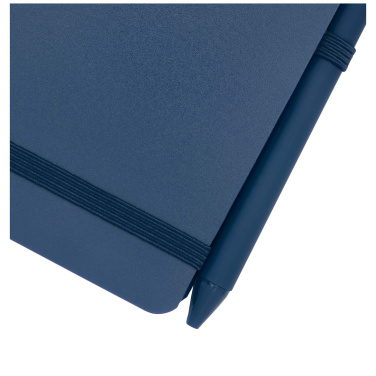 Logo trade promotional merchandise photo of: Thalaasa A6 hard cover ocean-bound notebook with ballpoint pen (black ink)