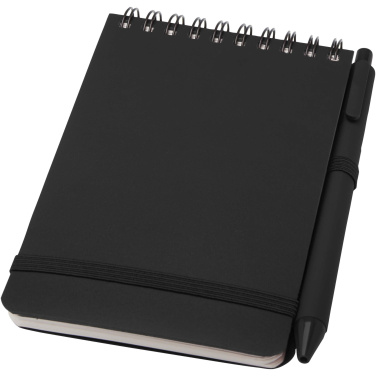 Logo trade promotional items picture of: Thalaasa A6 hard cover ocean-bound notebook with ballpoint pen (black ink)