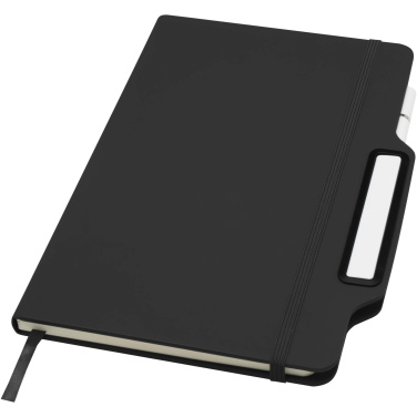 Logo trade promotional items image of: Nexus A5 hard cover notebook with pen and pencil combo (black ink)