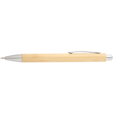 Logotrade promotional giveaways photo of: Oblys bamboo ballpoint pen and mechanical pencil set (black ink)