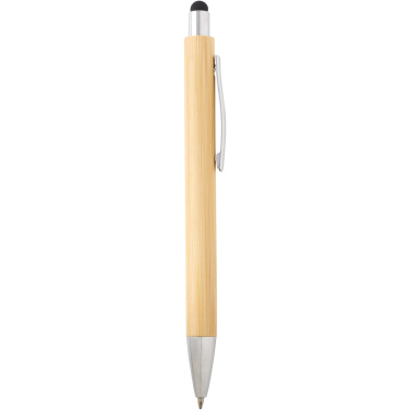 Logotrade advertising products photo of: Oblys bamboo ballpoint pen and mechanical pencil set (black ink)