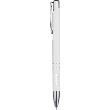 Logo trade advertising products image of: Moneta recycled aluminium ballpoint pen (blue ink)