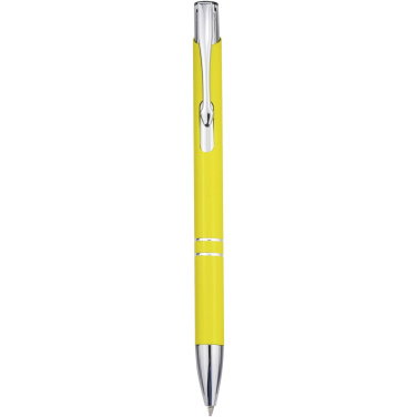 Logo trade promotional giveaways image of: Moneta recycled aluminium ballpoint pen (blue ink)