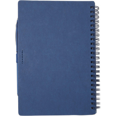 Logo trade promotional merchandise photo of: Slate reusable soft cover notebook and pen set (black ink)