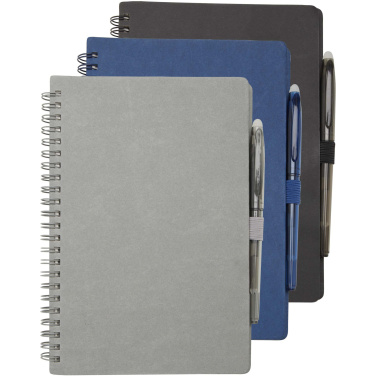 Logo trade promotional products picture of: Slate reusable soft cover notebook and pen set (black ink)