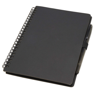 Logo trade promotional product photo of: Slate reusable soft cover notebook and pen set (black ink)