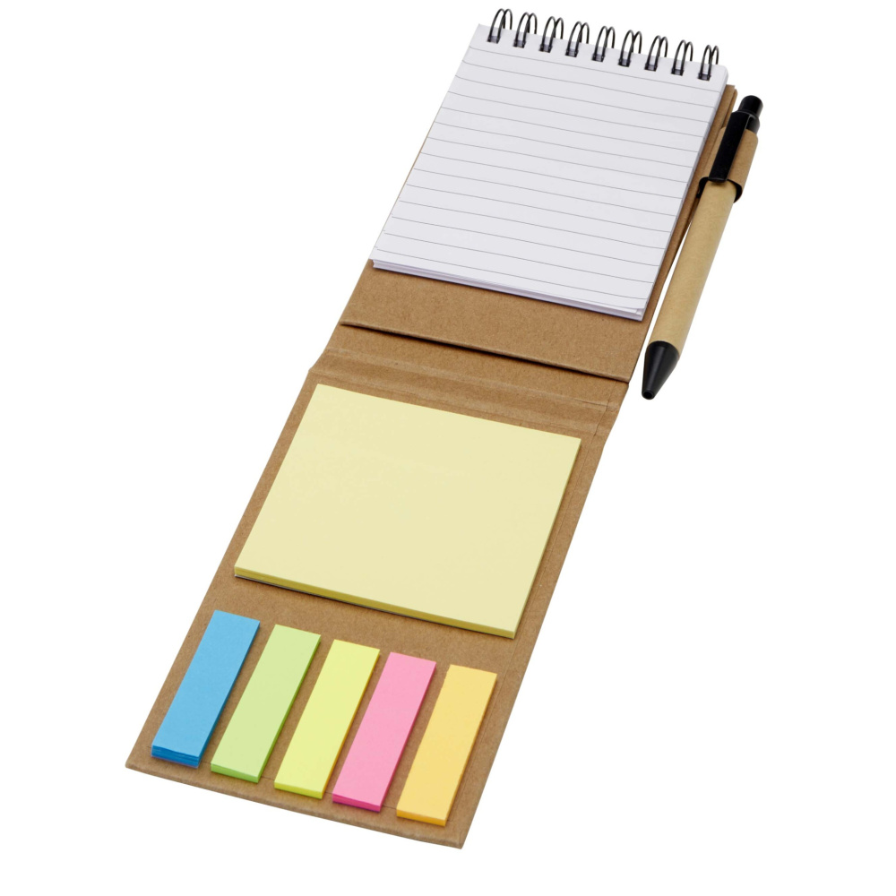 Logo trade advertising products picture of: Flipper sticky notepad with ballpoint pen (black ink)