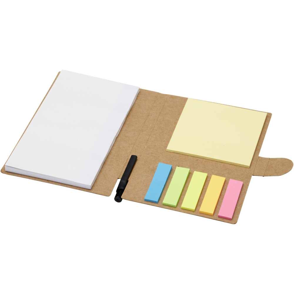 Logo trade promotional products image of: Swift sticky notes booklet with ballpoint pen (black ink)