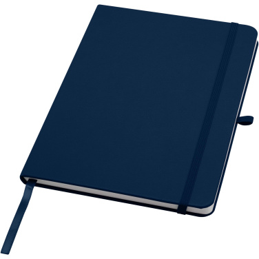 Logo trade promotional product photo of: Teak A5 recycled hard cover notebook with lined pages