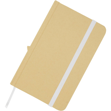 Logo trade promotional gifts image of: Reed A6 recycled hard cover notebook with plain pages