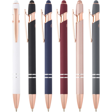 Logotrade promotional gift image of: Nanna ballpoint pen with rose gold finish (black ink)