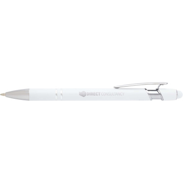 Logo trade promotional merchandise photo of: Kish ballpoint pen with silver finish (black ink)