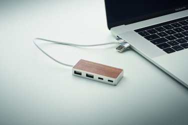 Logo trade corporate gifts image of: USB hub 4 ports 27,5 cm