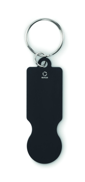 Logo trade advertising product photo of: Key ring with trolley token