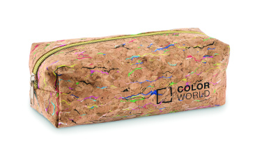 Logo trade advertising products image of: Coloured cork pencil case