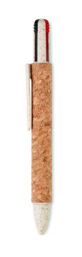 Logotrade promotional merchandise picture of: Cork 4-colour ink ball pen