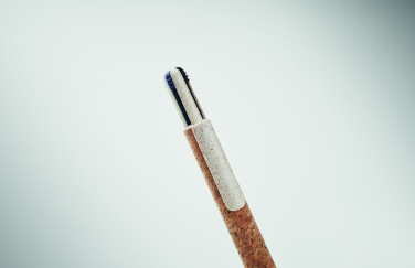 Logotrade advertising product image of: Cork 4-colour ink ball pen