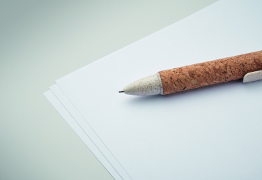 Logotrade promotional merchandise image of: Cork 4-colour ink ball pen