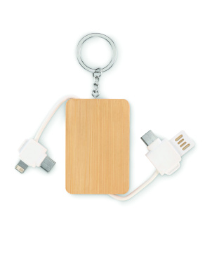 Logo trade promotional gifts image of: Key ring charging cable