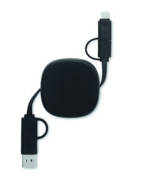 Logo trade corporate gifts picture of: 60W retractable charging cable