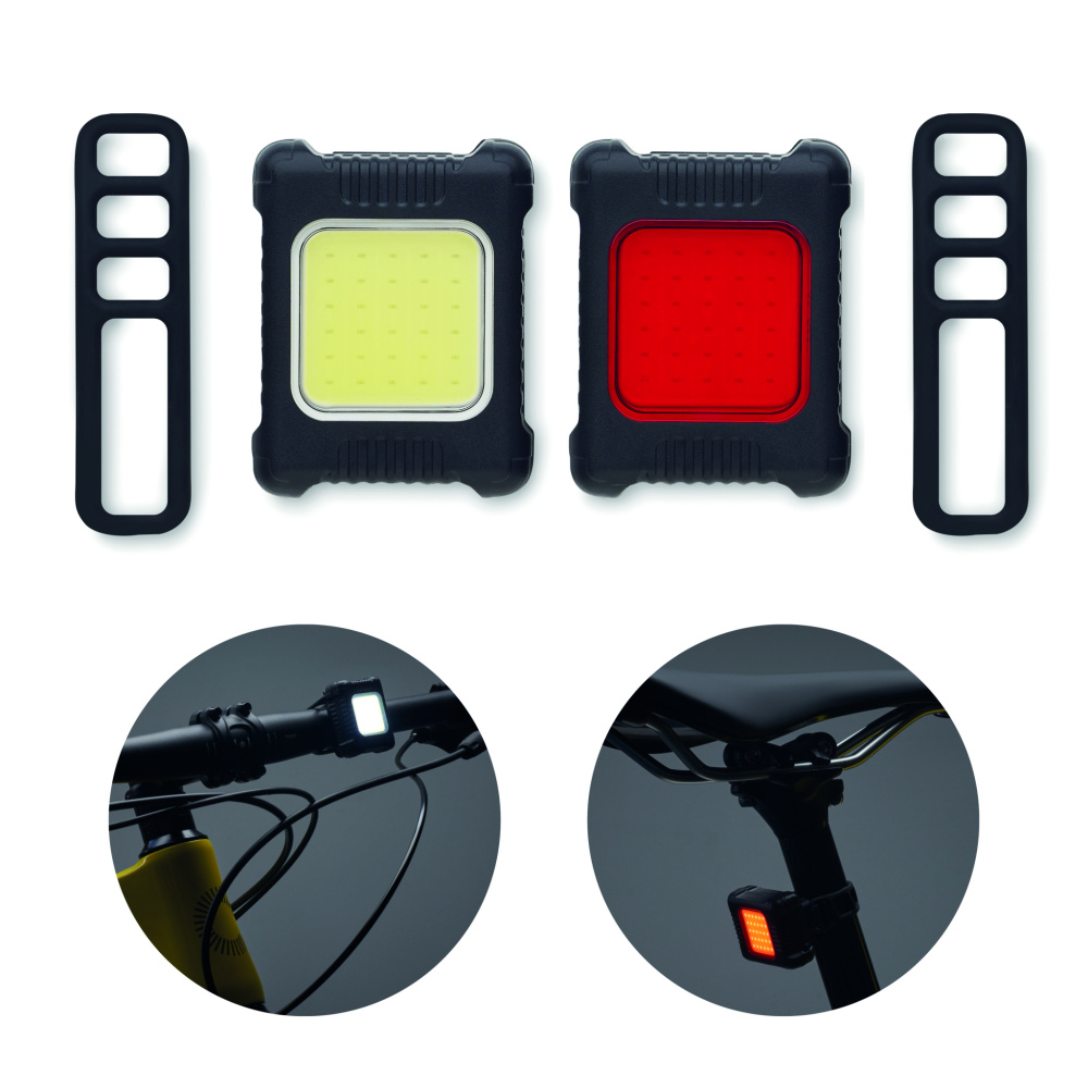 Logo trade advertising product photo of: Rechargeable bike light set