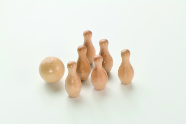 Logo trade promotional product photo of: Mini pine wood bowling set