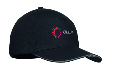 Logo trade promotional items image of: 5 panel LED cotton cap 220gr/m²