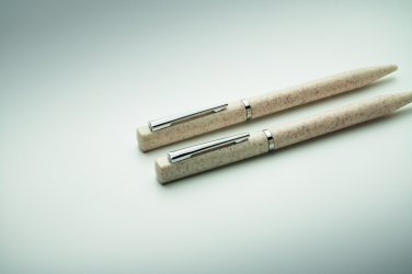 Logotrade promotional merchandise picture of: Wheat straw/ABS twist pen set