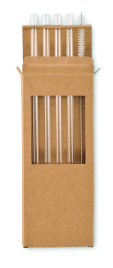 Logotrade corporate gift picture of: 4 reusable glass straws