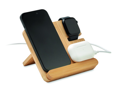 Logo trade promotional merchandise photo of: 3 in 1 15W wireless charger