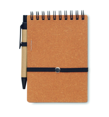 Logo trade promotional products image of: Recycled notebook with ball pen