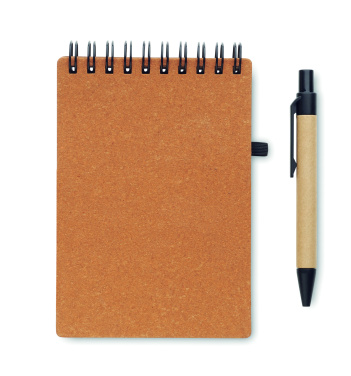 Logo trade promotional products image of: Recycled notebook with ball pen