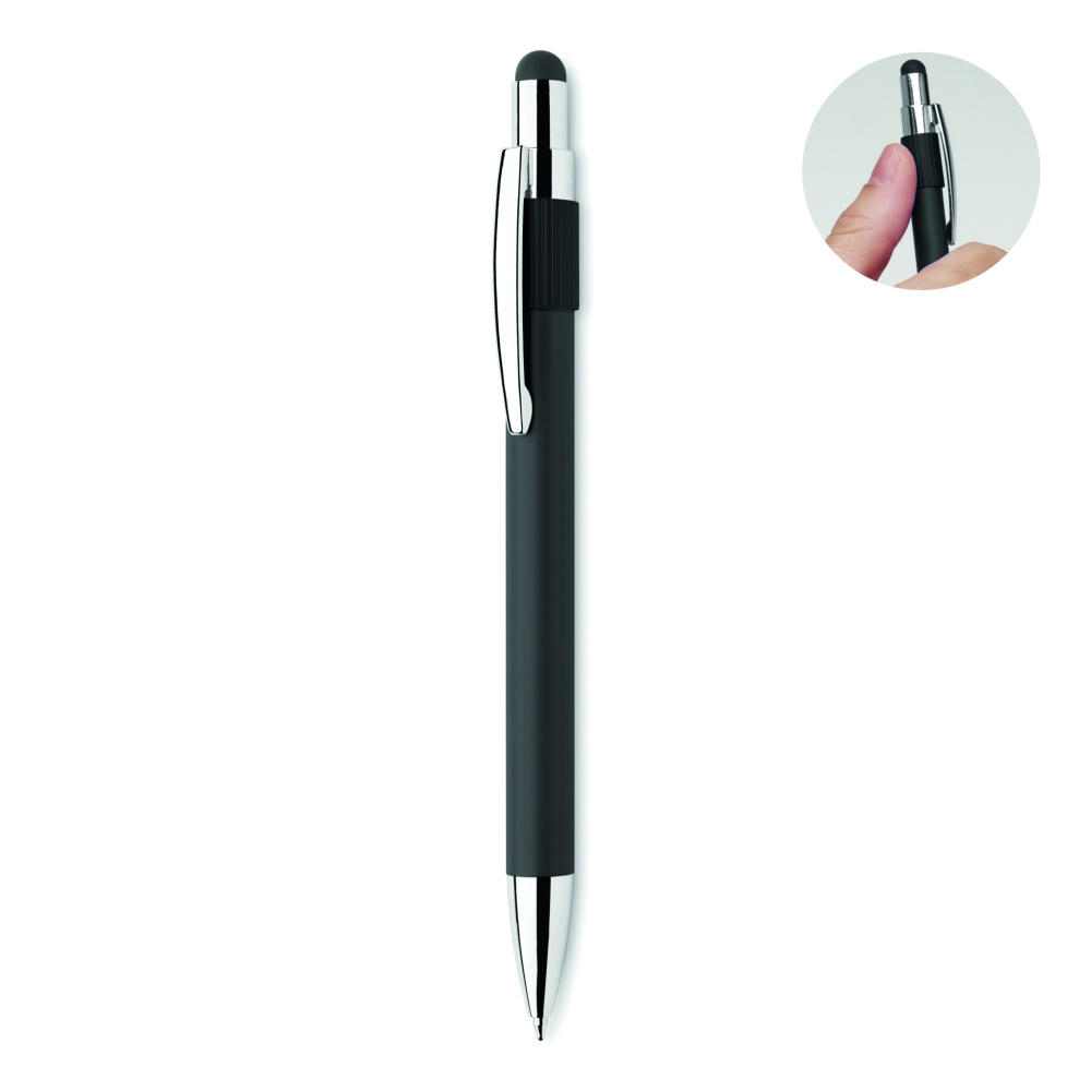 Logo trade business gifts image of: Stylus spinner pen