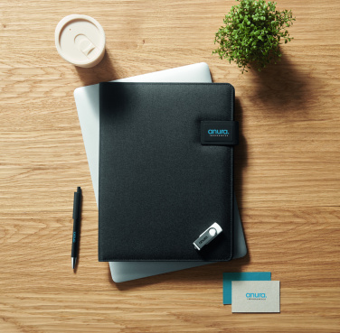 Logo trade promotional giveaway photo of: A4 folder and wireless charger