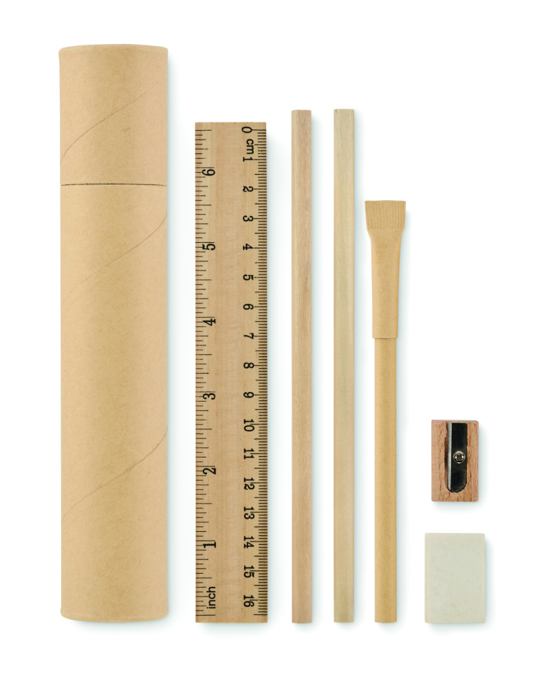 Logo trade promotional items picture of: Paper tube stationery set