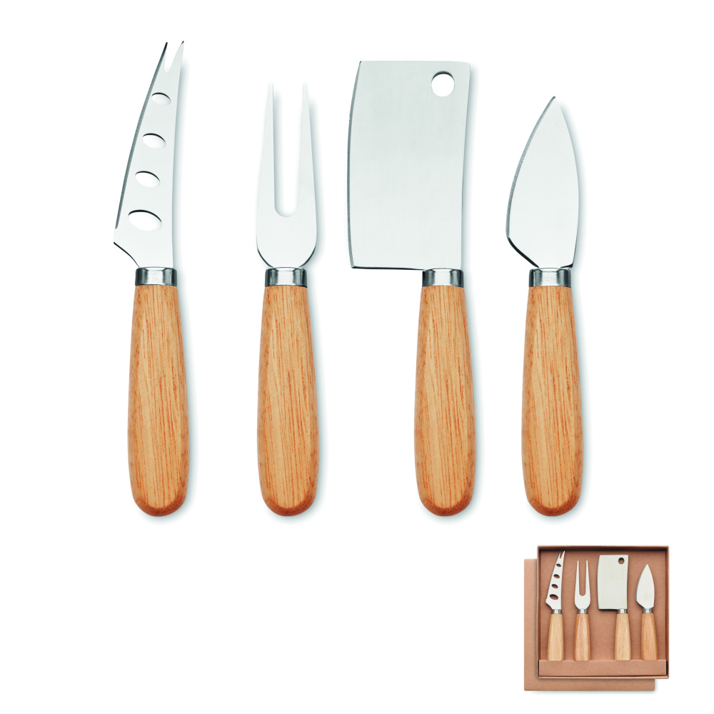 Logotrade business gift image of: Set of 4 cheese knives