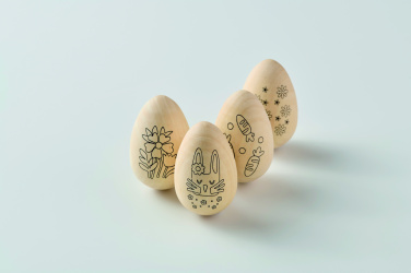 Logo trade promotional gift photo of: Wooden eggs painting set