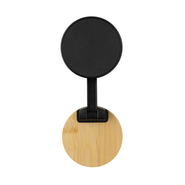 Logo trade advertising products picture of: Magmount RCS recycled plastic and bamboo phone stand