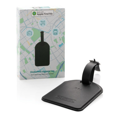 Logo trade business gifts image of: Globetrack RCSrPolyester luggage tag with worldwide locating