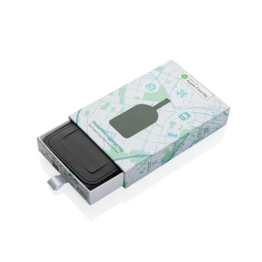 Logotrade business gift image of: Globetrack RCSrPolyester luggage tag with worldwide locating