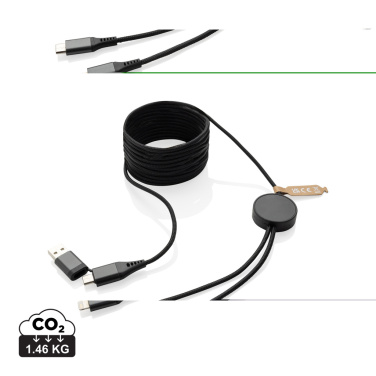 Logo trade promotional giveaways picture of: Terra RCS recycled PET 3 meter  4-in-1 cable