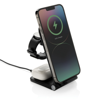 Logo trade promotional products picture of: Powerpal 3 in 1 RCS recycled plastic 15W charger
