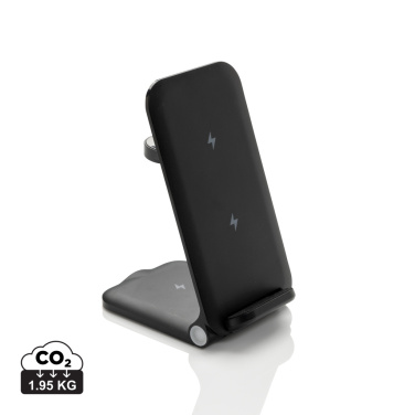 Logo trade business gifts image of: Powerpal 3 in 1 RCS recycled plastic 15W charger