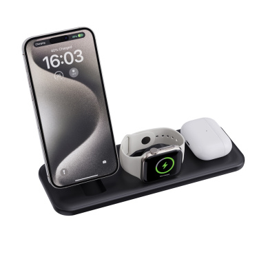 Logo trade promotional merchandise photo of: Urban Vitamin Torrance 3 in 1 magnetic 15W charger