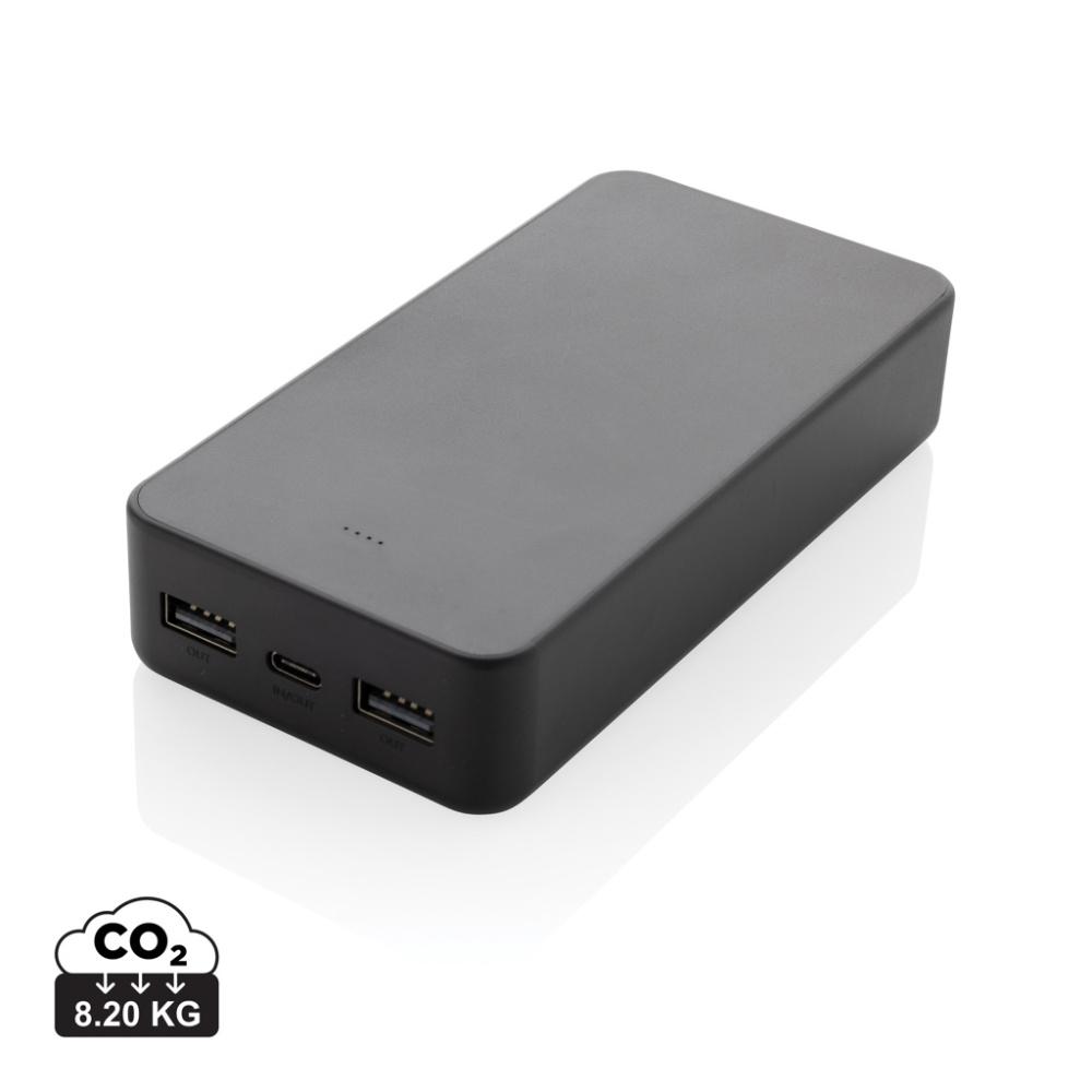 Logotrade promotional item picture of: Boostcore RCS recycled plastic powerbank 20.000mAh USB C