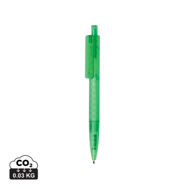 Logo trade corporate gifts picture of: X3 GRS recycled PC plastic pen frosted
