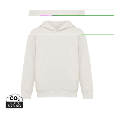 Logo trade corporate gift photo of: Iqoniq Yengo kids recycled cotton hoodie with sidepockets