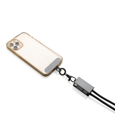 Logotrade promotional gift picture of: Terra RCS recycled PET phone cord with dual charge cable