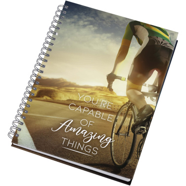 Logotrade promotional product picture of: Desk-Mate® A5 hard cover undated diary